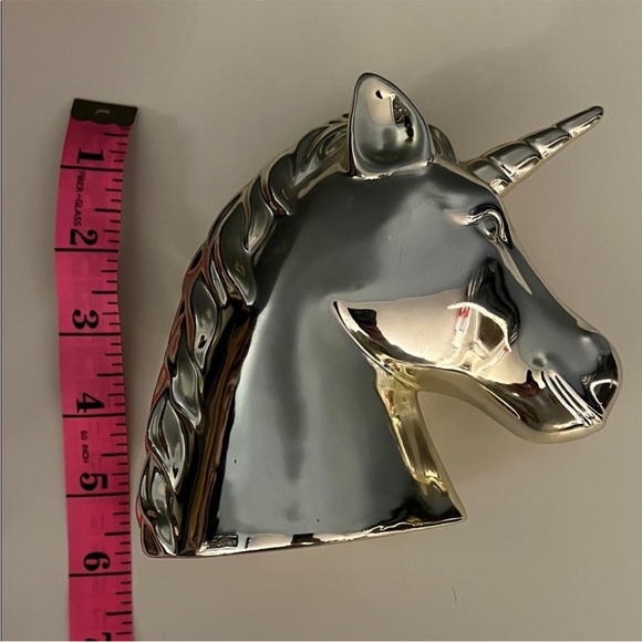 Unbranded Gold Unicorn Head Piggy Bank - Picture 7 of 9